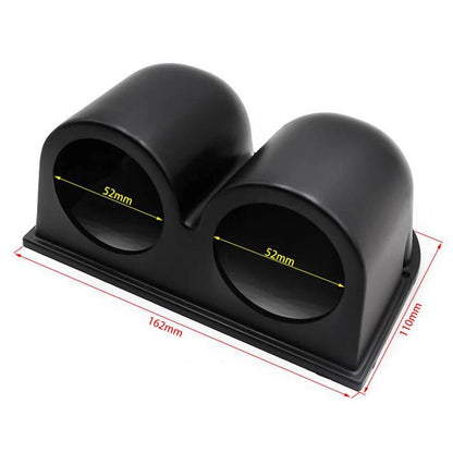 Black Dual Hole DASH Gauge Pod Car Meter Mount Holder Cup 2in 52mm for DASH Gauge Pod