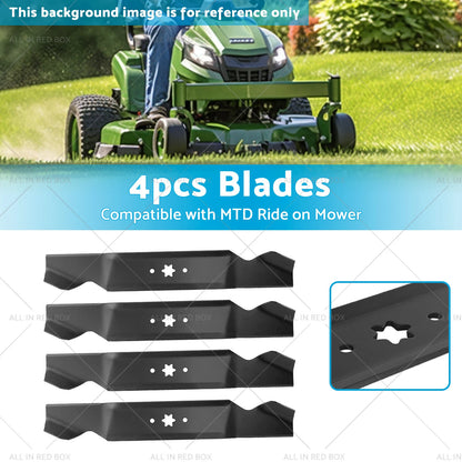 4 x Blades for 38" MTD Ride-On Mowers 6 Point Centre Hole