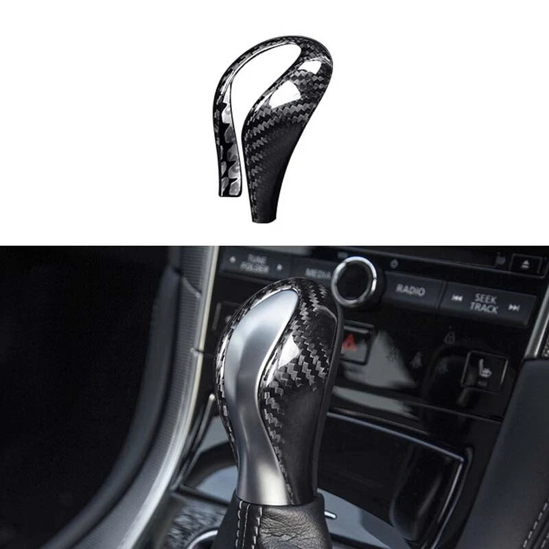 Real Carbon Fiber Gear Shift Knob Cover Trim fit for Infiniti Q50 Q60 2014-2020