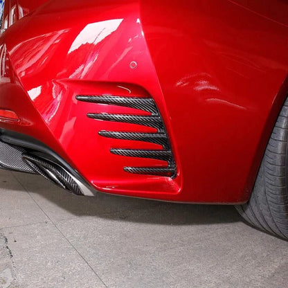 Real Carbon Fiber Rear Bumper Side Canards Cover Trim for Lexus RC 2015-2018