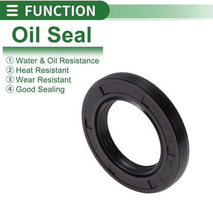 Oil Seal 38x62x8mm NBR Rubber High Pressure Black 5 Pcs