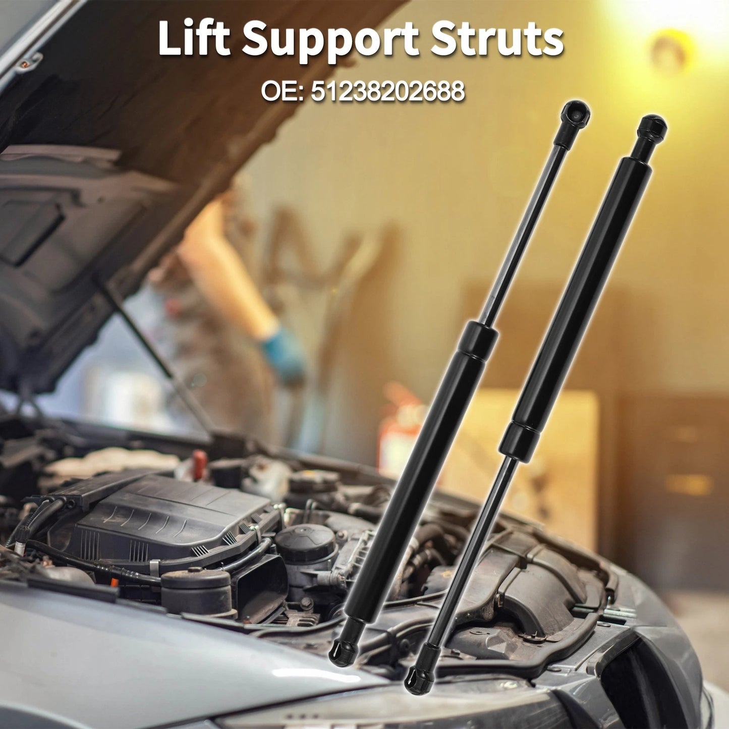 Hood Lift Supports 2 x Struts for BMW 325Ci Convertible (2001-2006)