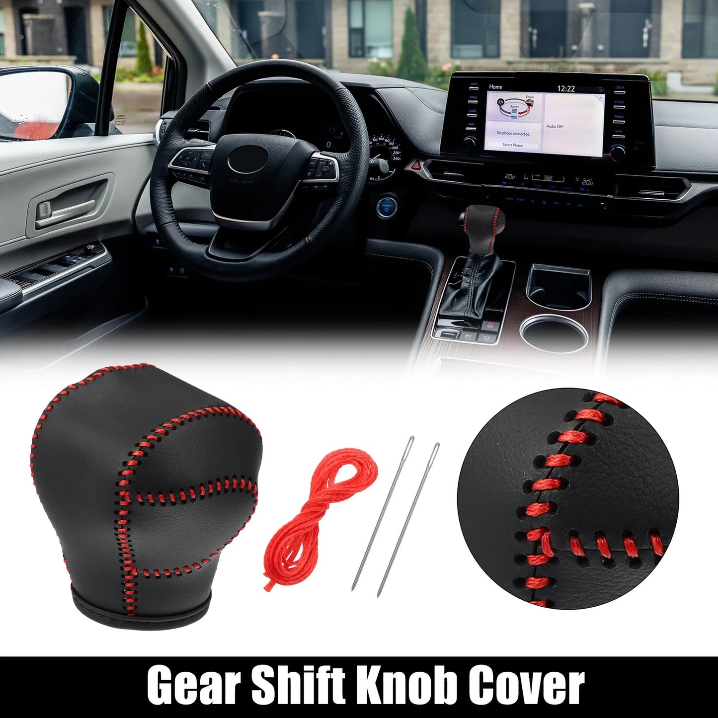 Gear Shift Knob Cover Trim Shift Lever for Toyota Sienna (2021–2022)