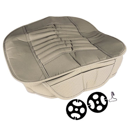 Beige PU Front Seat Mat Cushion for Car - Soft & Breathable (New)