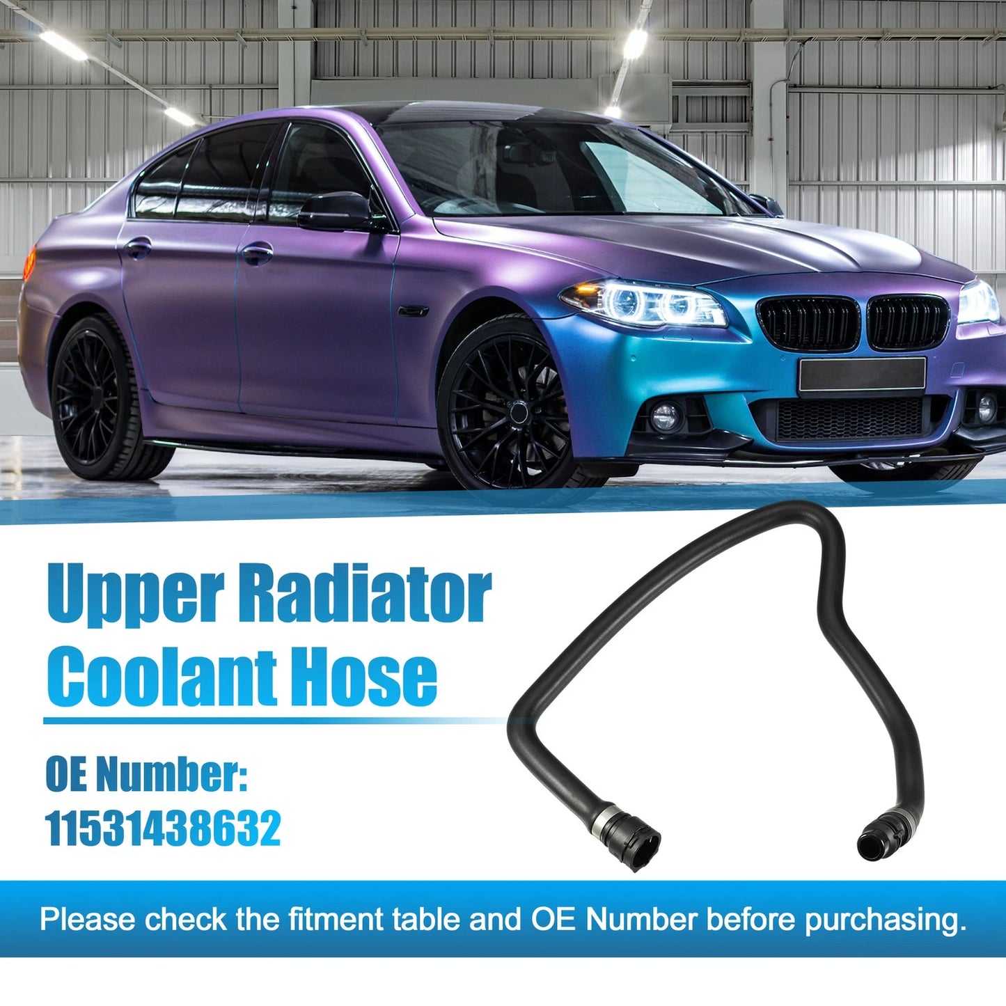 Upper Radiator Coolant Hose for BMW 525i 528i 530i (2001-2003)