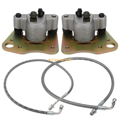 Front Brake Calipers & Hose Lines for Polaris Sportsman 500 570 700 800 450 ATV