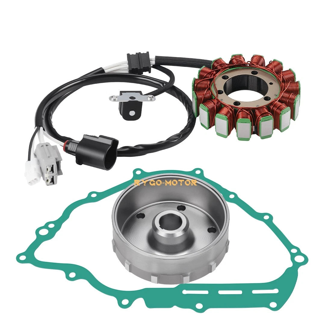 Flywheel rotor and stator with gasket for Yamaha Rhino (2008–2013)