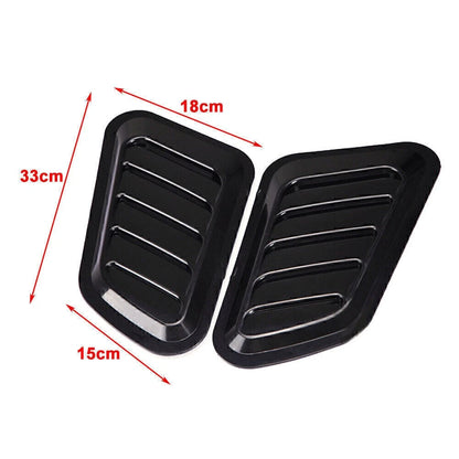 2 x Auto Decorative Air Flow Intake Hood Scoop Vent Bonnet Cover for Universal