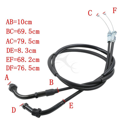 2x Throttle Cables for Honda CBR1000RR & CBR600RR (2004-2007) (2003-2012)