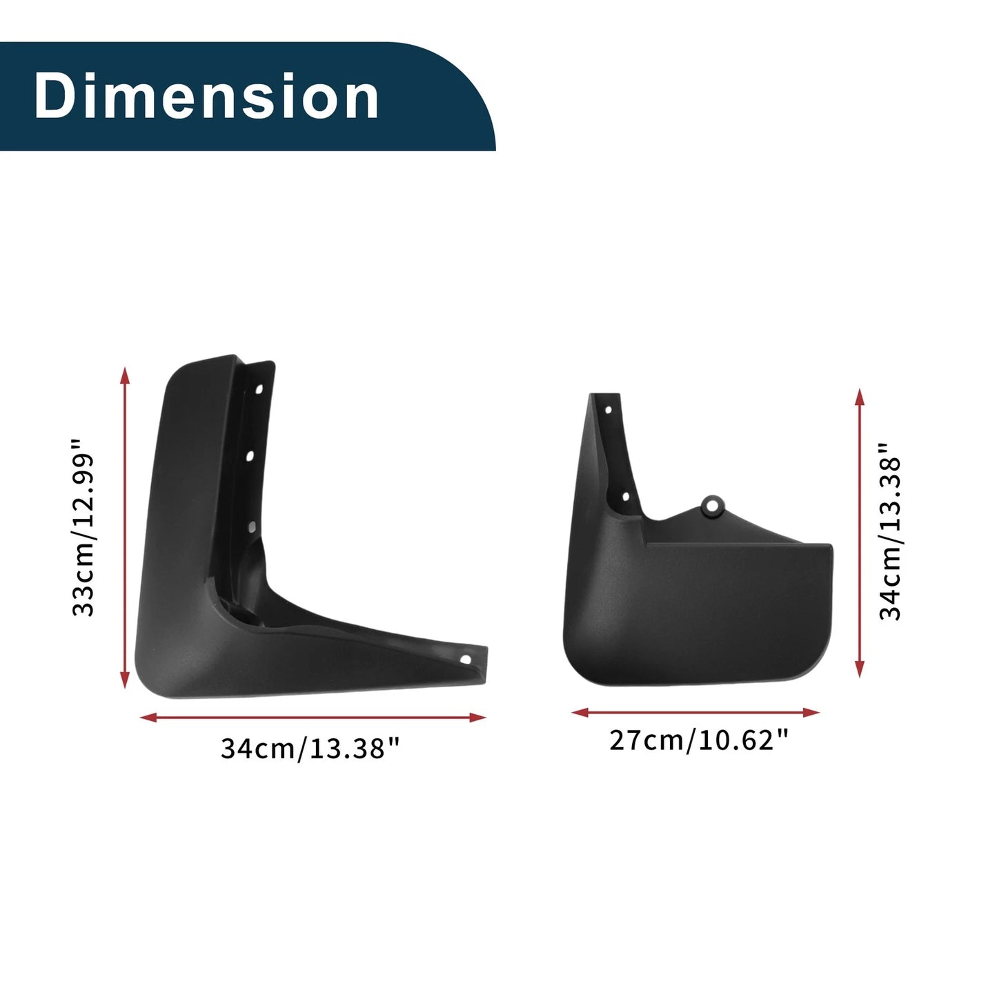 Mud Flaps Splash Guards 1 Set for Toyota Hiace (1992-2003)