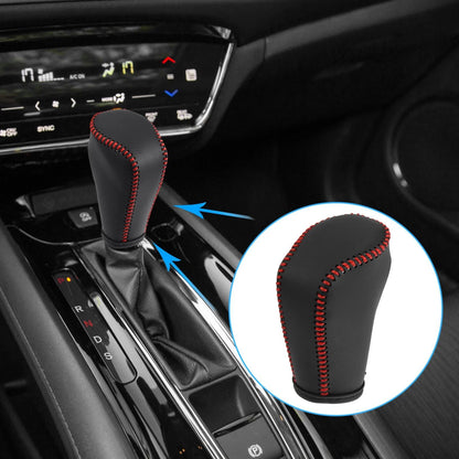 Black Faux Leather Gear Shift Knob Cover for Mazda 3 (2014-2018)