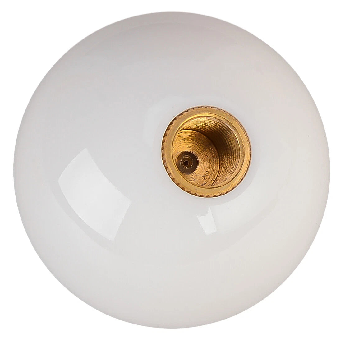 Acrylic Glossy White Round Ball Shift Knob for Manual Gear Shifter (Universal)