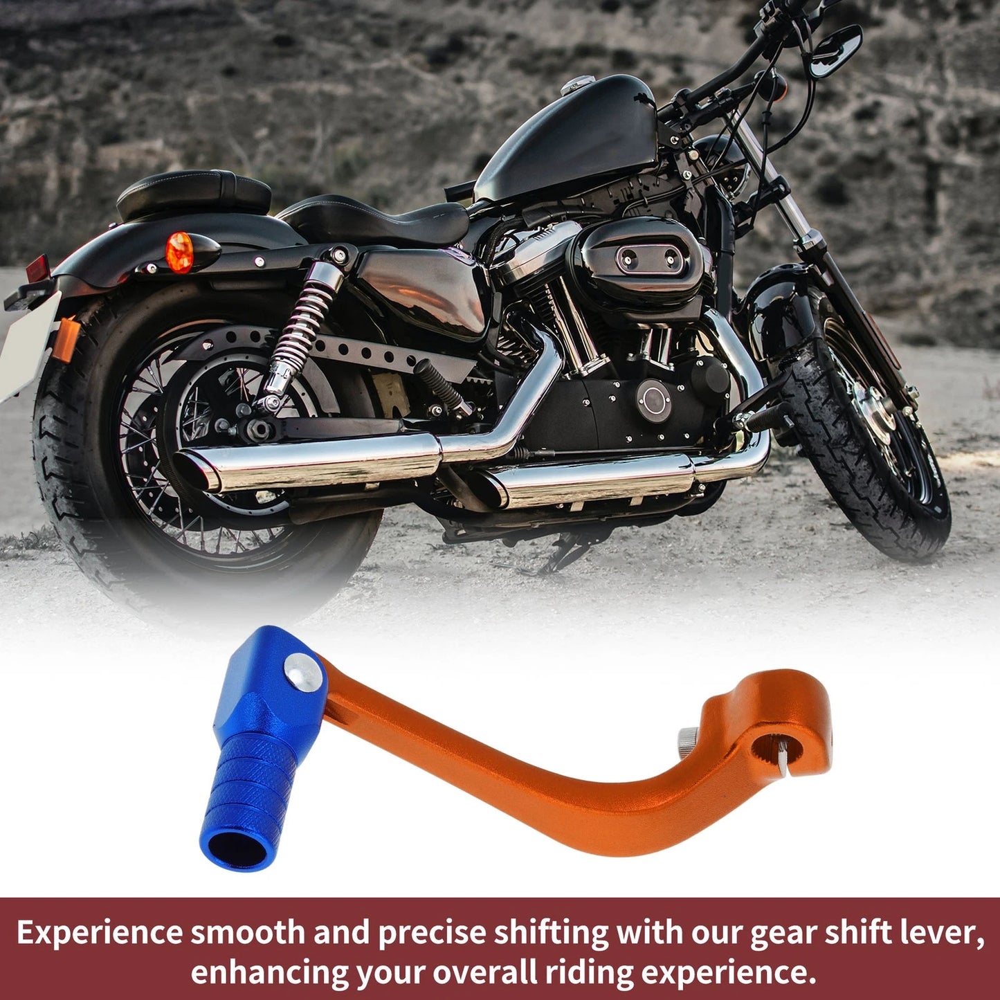 Folding Shifter Lever for Honda CRF110F (2013-2018) - Orange & Blue
