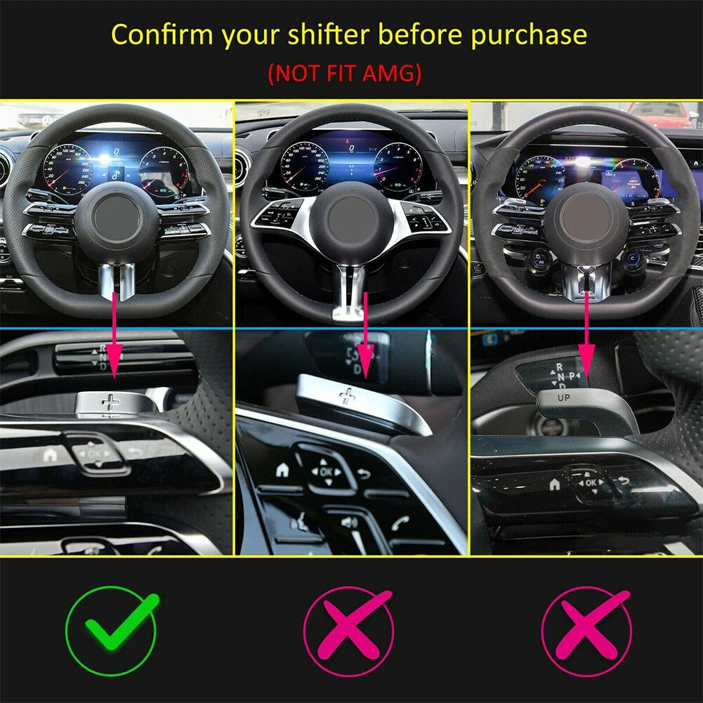 Steering Wheel Paddle Shifter Extensions for Mercedes Benz C-Class (2015-2023)