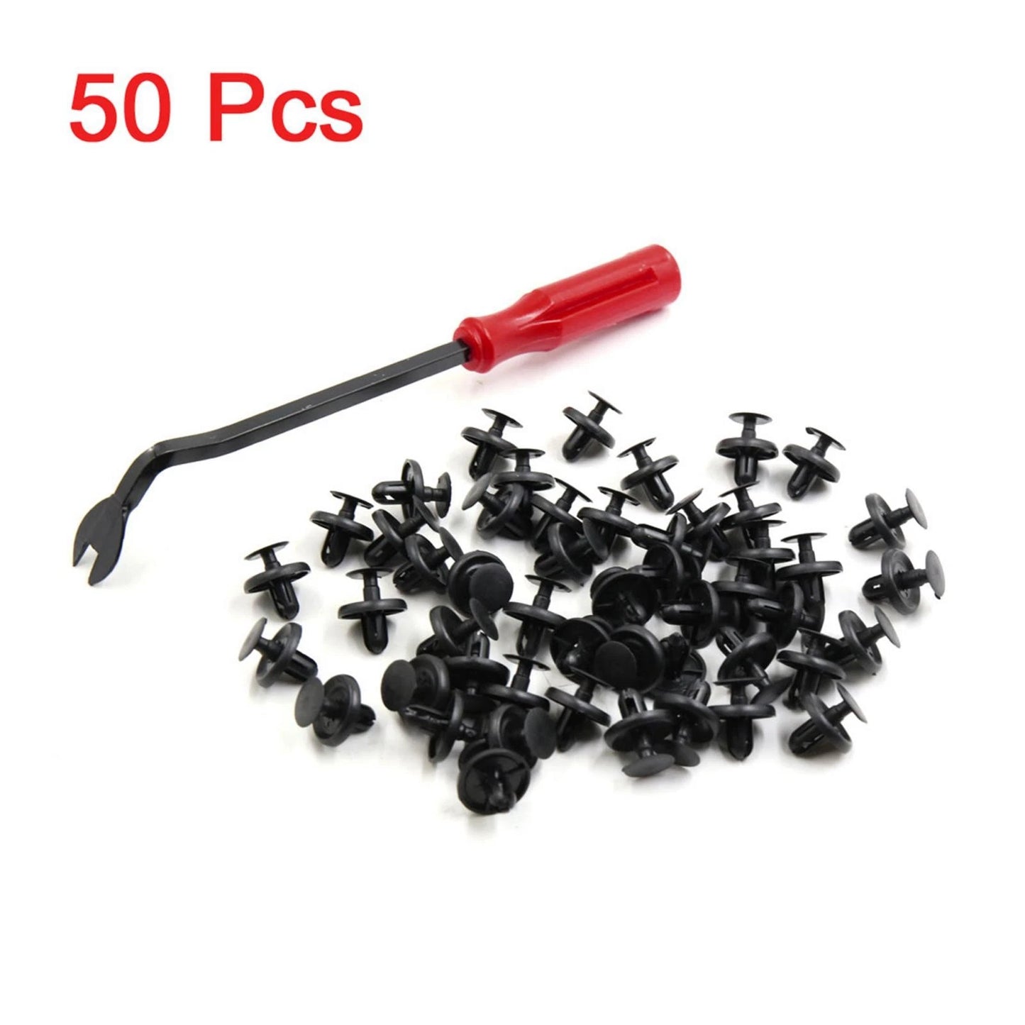 50Pcs Car Retainer Clips & Rivets with Fastener Remover for Toyota