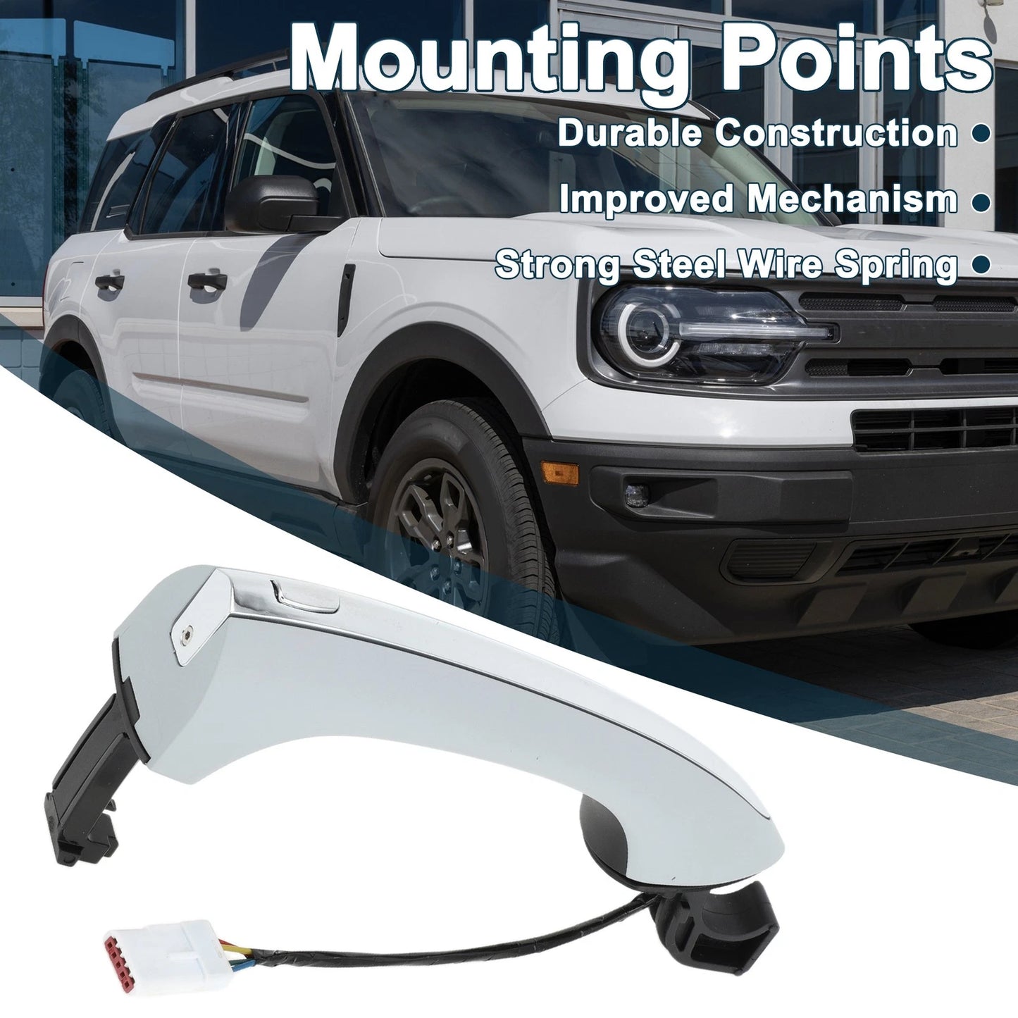 Exterior Door Handle Gray Silver Tone for Buick Envision (2021–2023)