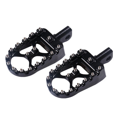Black CNC Wide MX Style Foot Pegs for Harley Sportster Softail