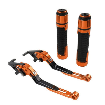 Orange Brake Clutch Levers & Handlebar Grips Set for Honda VFR1200F (2010-2014)