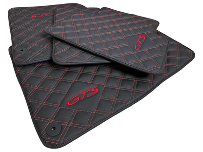 Leather Floor Mats for Porsche Macan GTS 2014-2023 LHD Carpet AutoWin Luxury