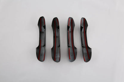 Black Door Handle Lid Cover Trim for Mercedes Benz C Class Sedan (2022-2023)