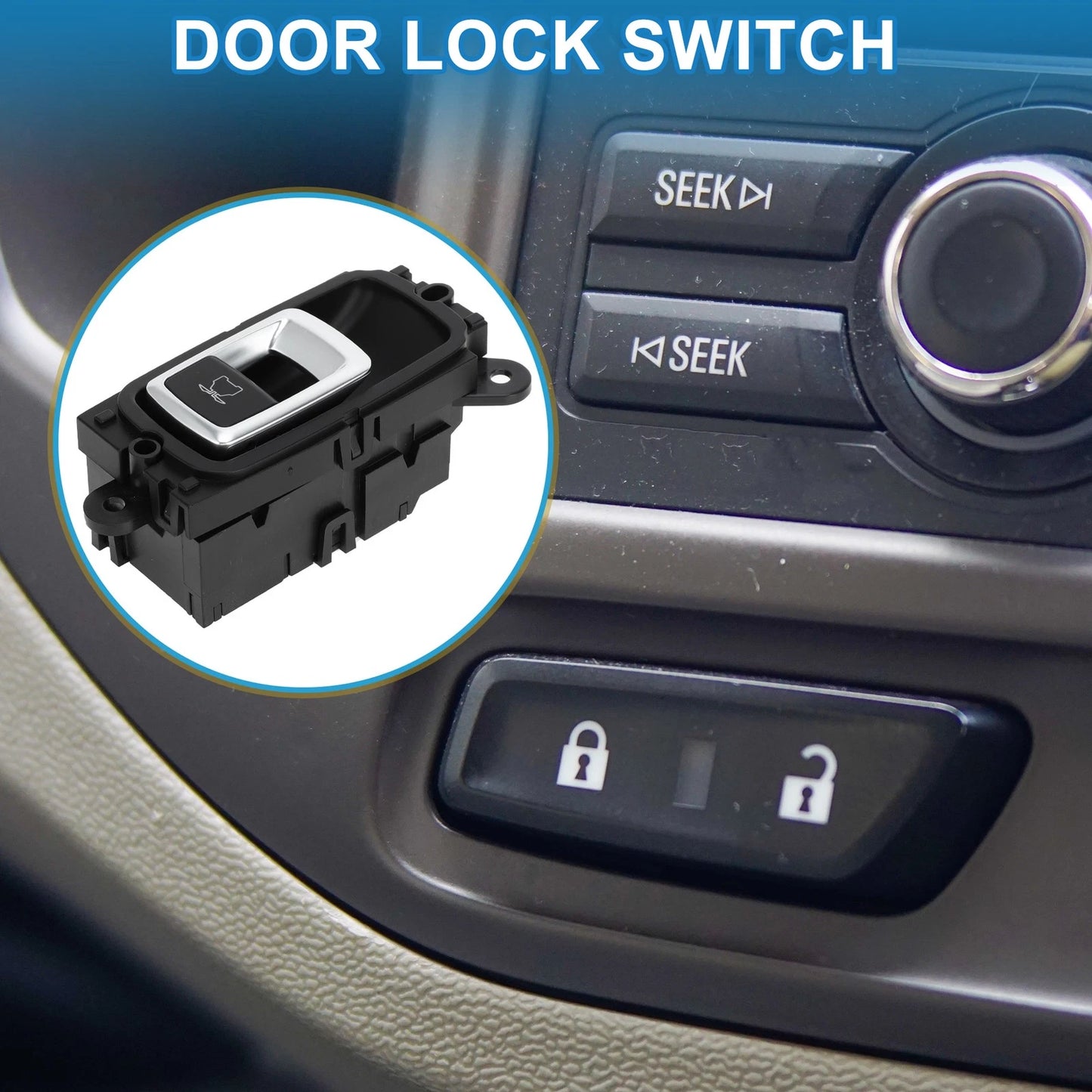 Door Lock Switch for Tesla X Front Driver Black (2015-2017)