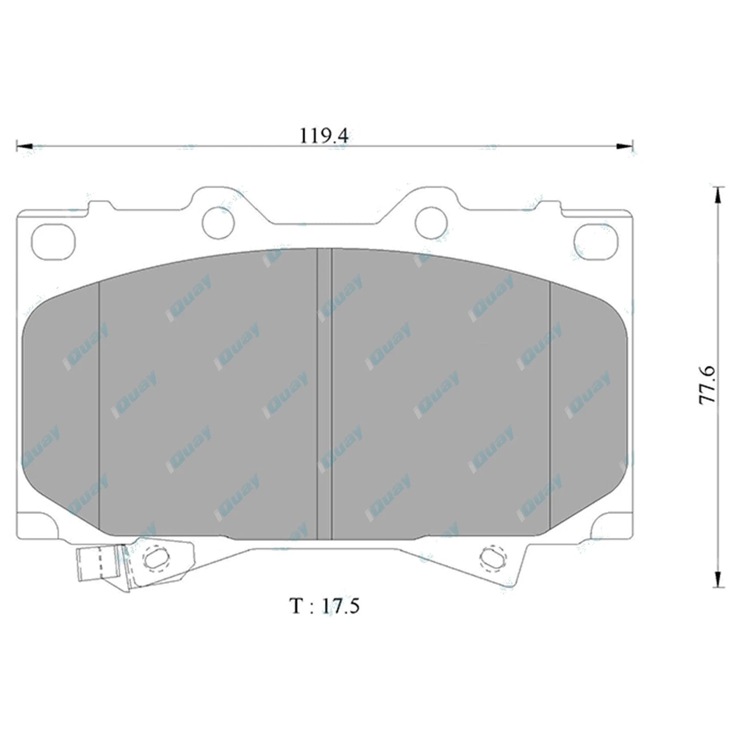 Front Disc Pads for Toyota HZJ78 FZJ79 FZJ78 (1999-2007) - Brake Pads 78 79 Series
