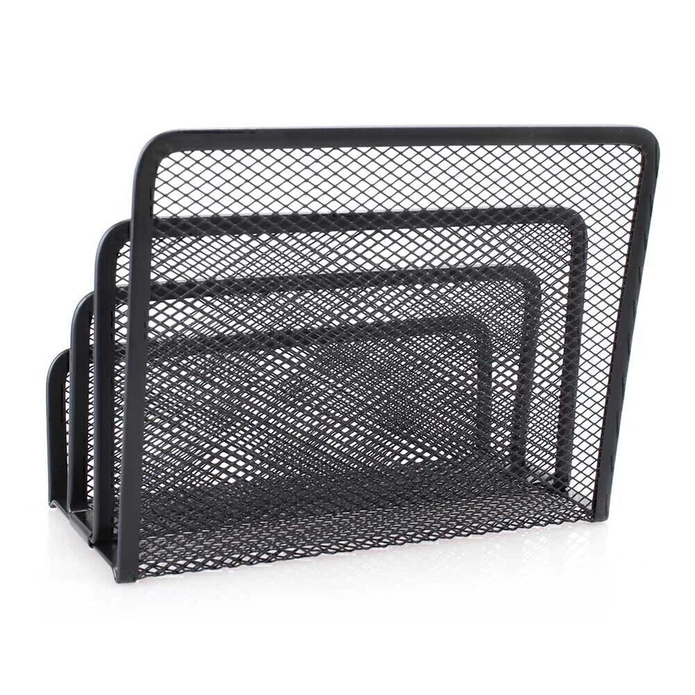 Mesh Letter Paper File Storage Rack for Desktop Office Organizer