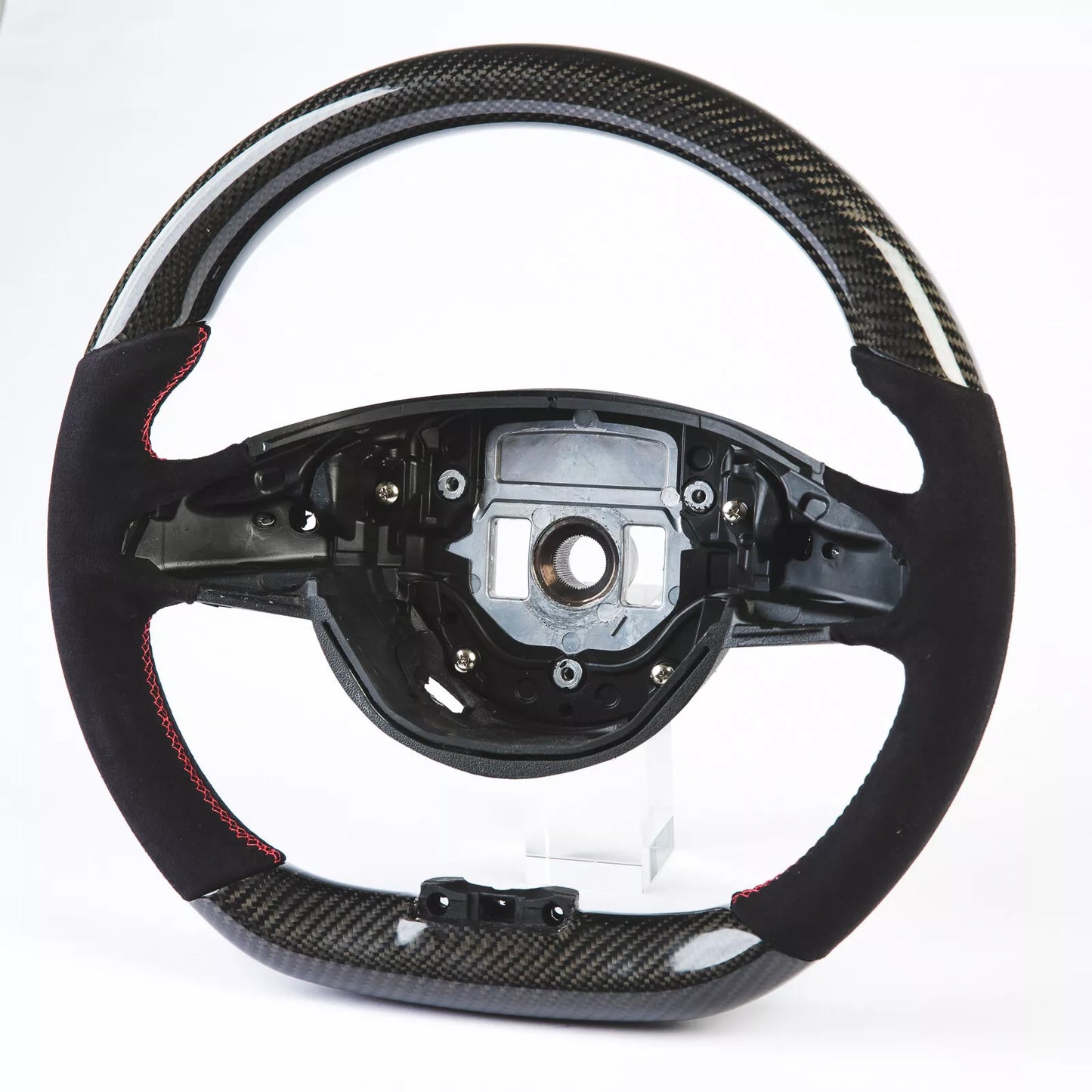 Flat Steering Wheel Carbon Suede for Mercedes Benz C-Class W205 (2015-2021)
