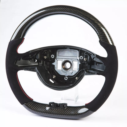 Flat Steering Wheel Carbon Suede for Mercedes Benz C-Class W205 (2015-2021)