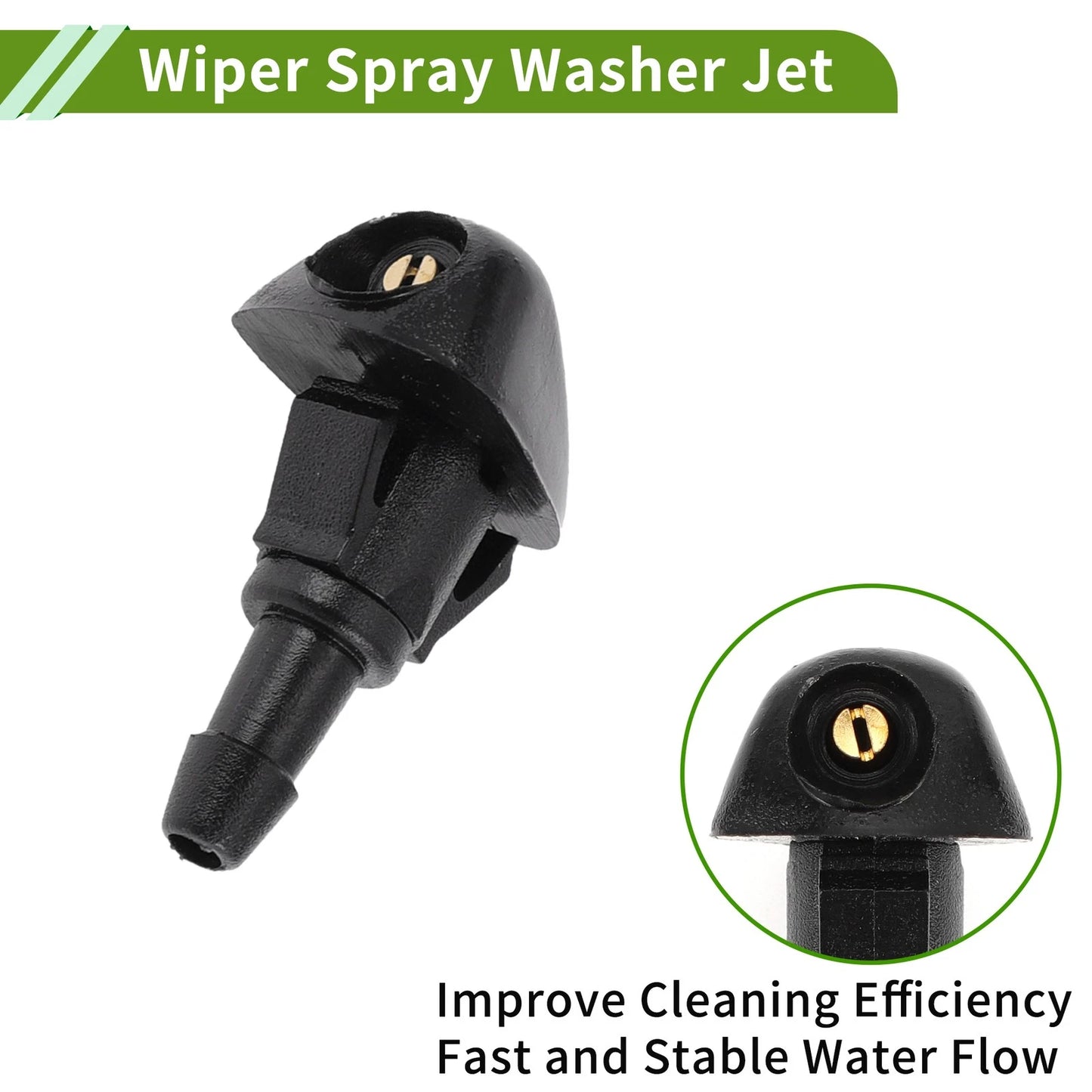 Windshield Washer Nozzle & Hose Connector for Honda (2001-2005) 1 Set