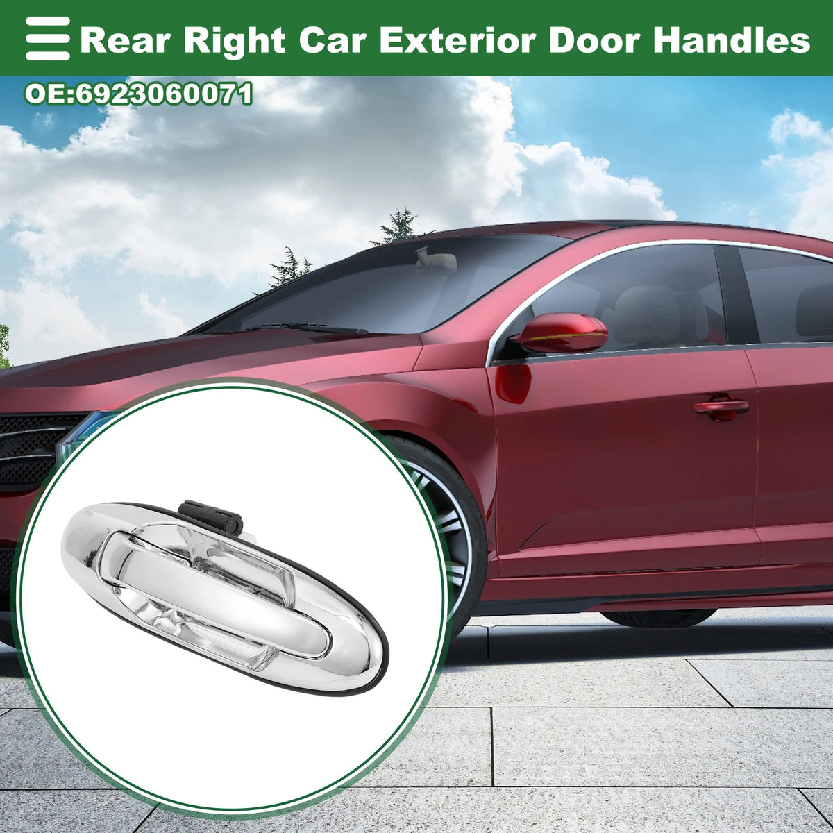 Rear Right Exterior Door Handle for Toyota Land Cruiser (1998-2007)