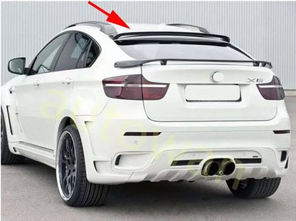 Unpainted ABS Rear Roof Spoiler for BMW X6 E71 E72 (2008-2014)