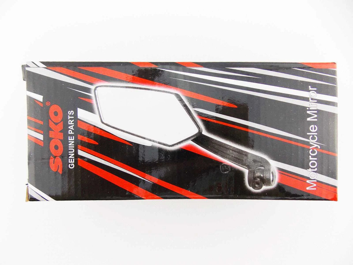 Black Green Hex Soko Mirrors for Suzuki TU250X Volty (1997-2015)