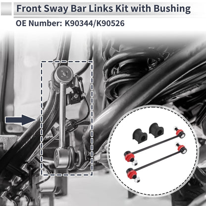 2 x Front Stabilizer Bar Links with 2 Bushings for Toyota Solara (2004–2008)