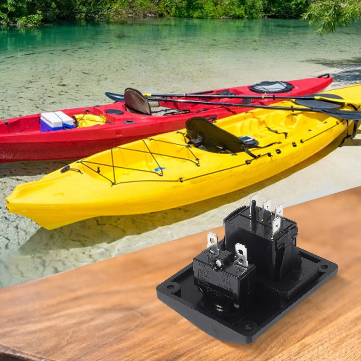 Bilge Pump Switch 12V for Boat with Built-in Fuse Holder