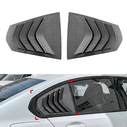 Rear Side Window Louvers for BMW 3 Series G20 (2019-2023) Carbon Style