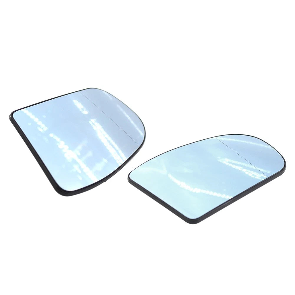 Wide Angle Heated Door Mirror Glass Blue for Benz C E Class W203 W211 (2001-2007)