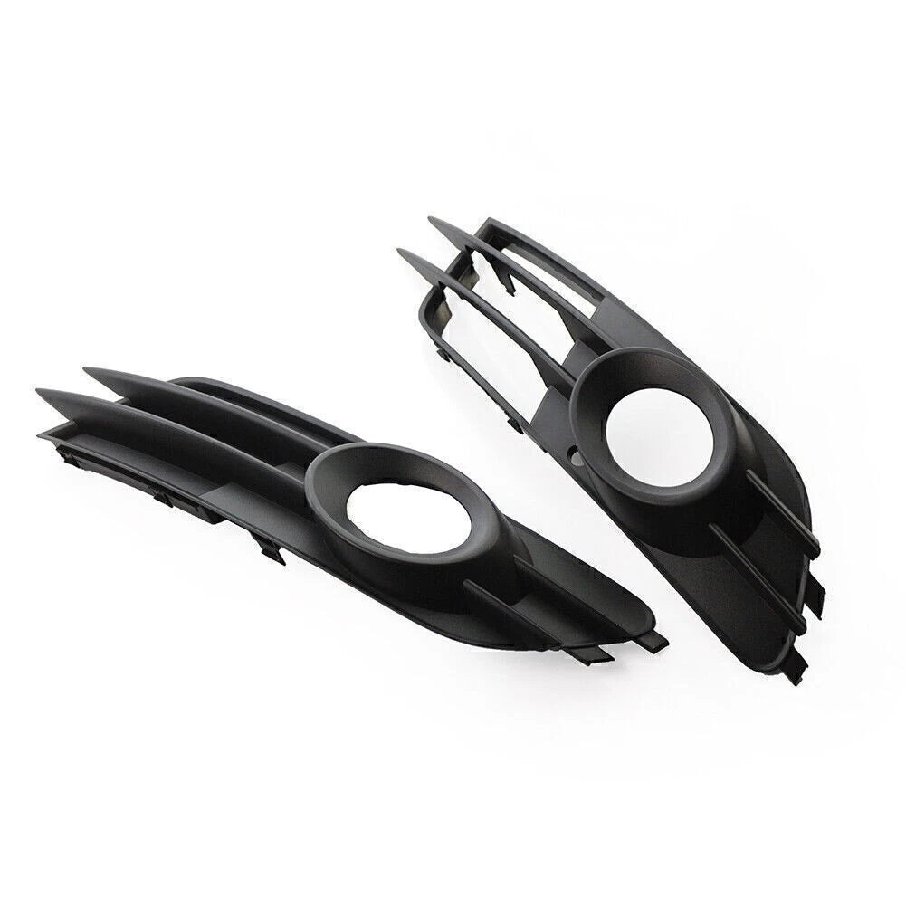 Black Front Bumper Fog Light Grille for Audi A6 C7 (2012-2015)