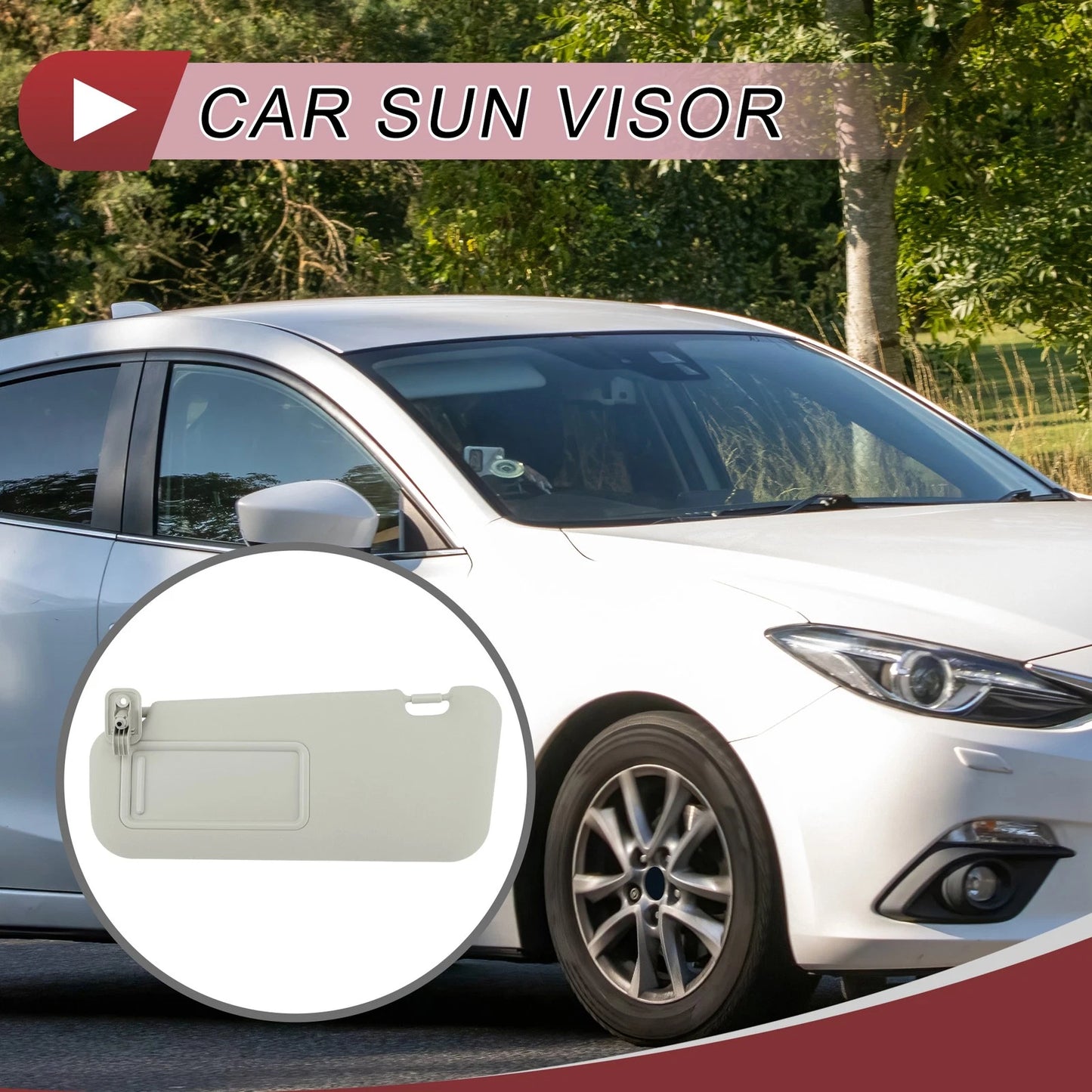 Left Driver Side Sun Visor for Mazda 3 (2010-2013)
