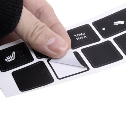 Heated Seat Traction Button Decal Sticker Set for Jeep Cherokee (2005-2009)