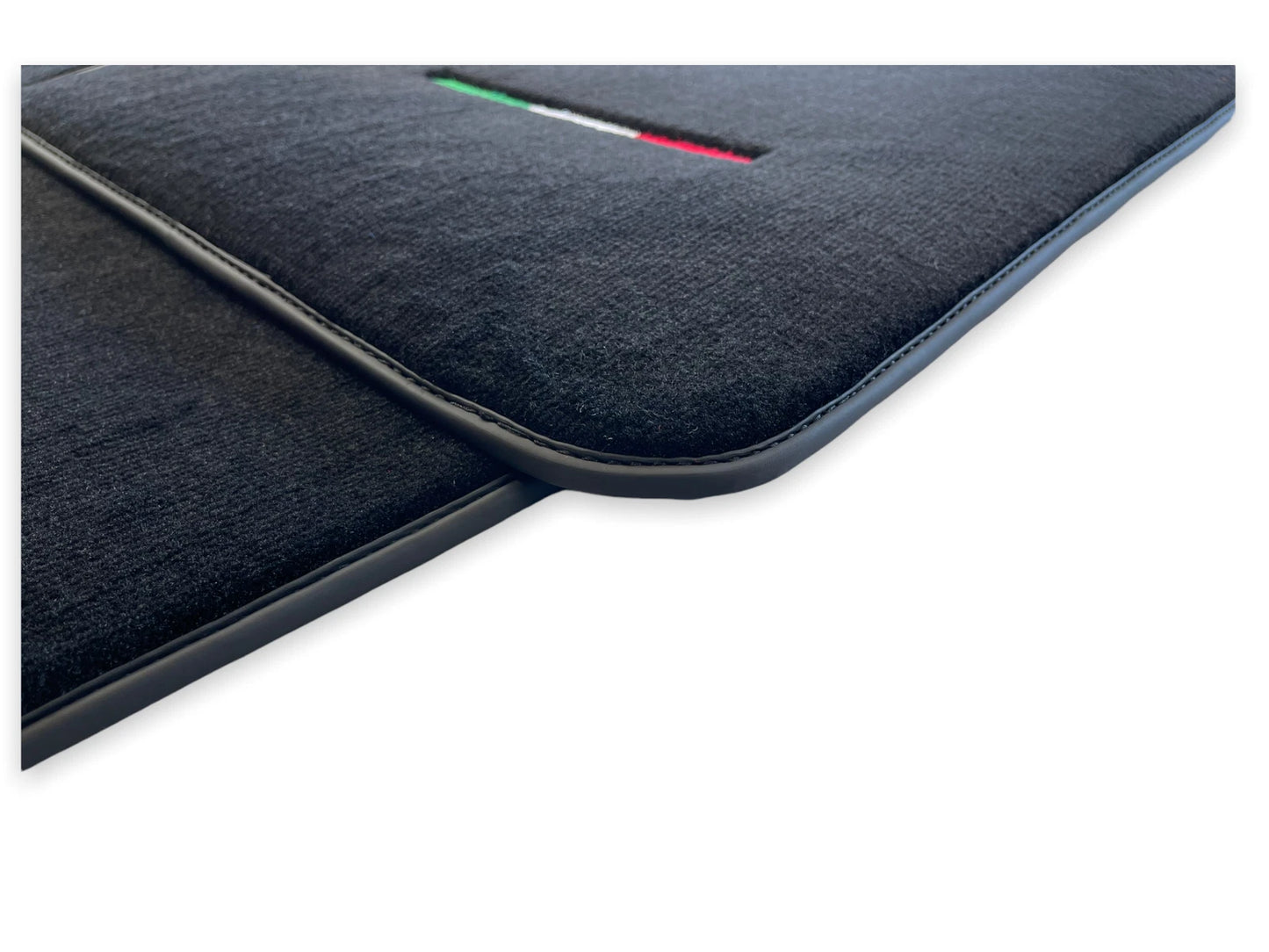 Floor Mats for Fiat 500 2008-2019 Black Tailored Carpets 2 x AutoWin Premium