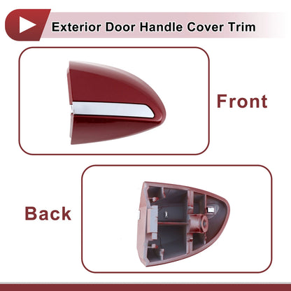 Red Exterior Door Handle Cover Trim for Toyota Corolla (2014-2018)
