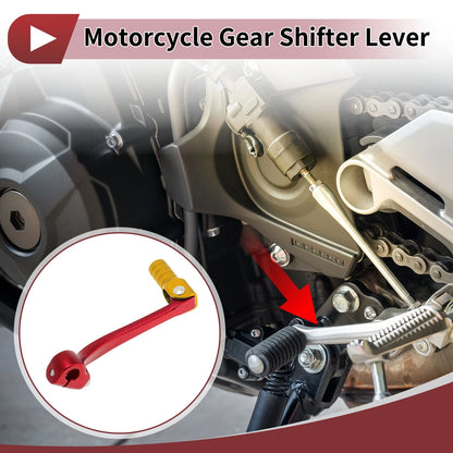 Folding Shifter Lever for Honda CRF110F (2013-2018) - Red & Gold Tone