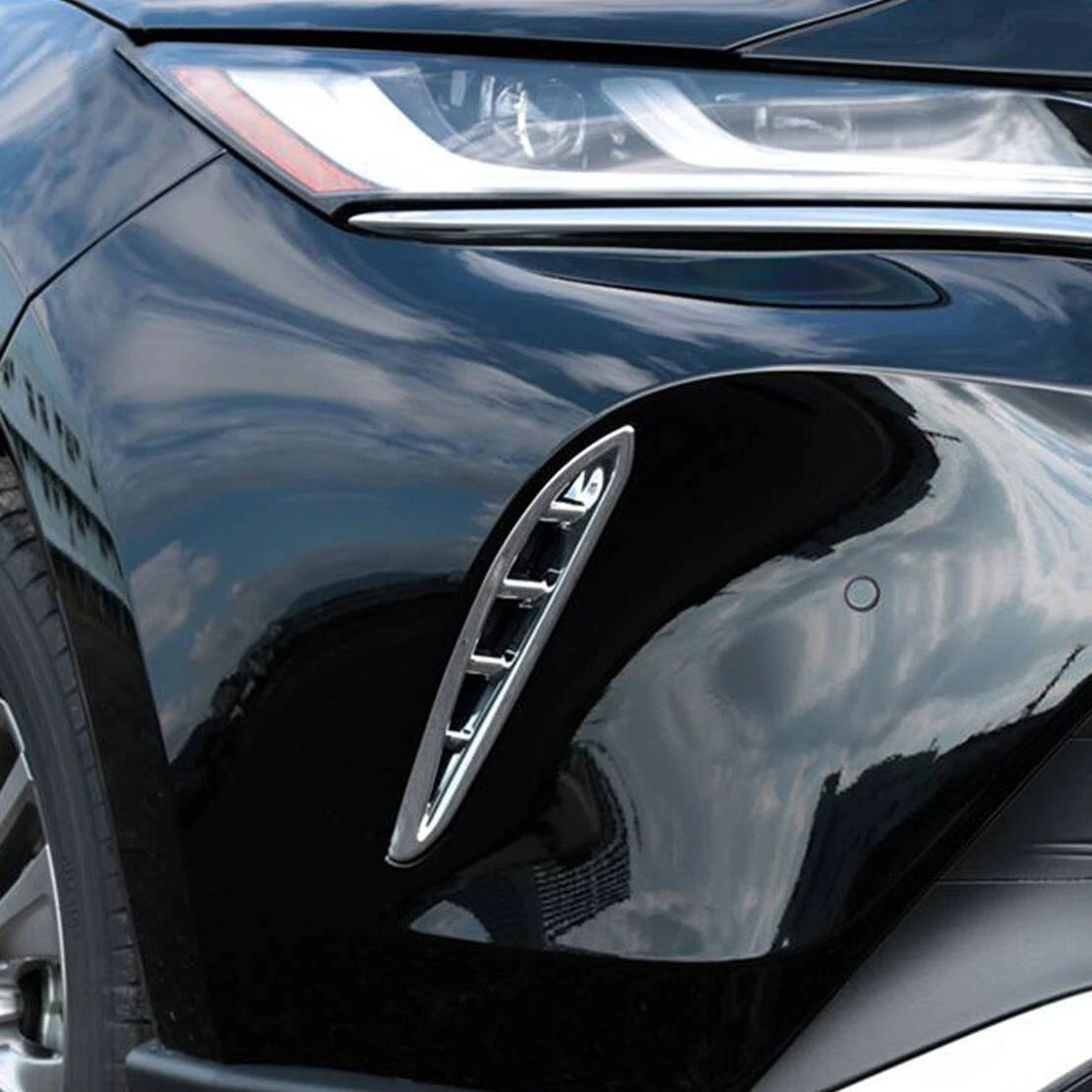 Chrome Front Fog Light Lamp Covers for Toyota Venza (2021-2024)