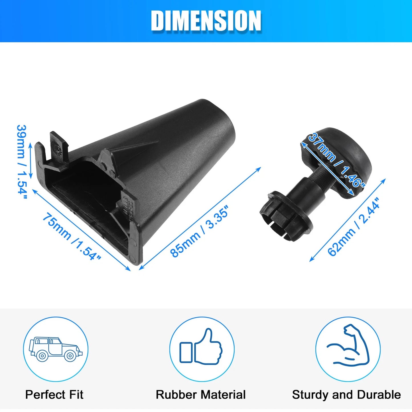 Rubber Hood Bumper Stops for Ford Escape, C-Max (2003-2019)
