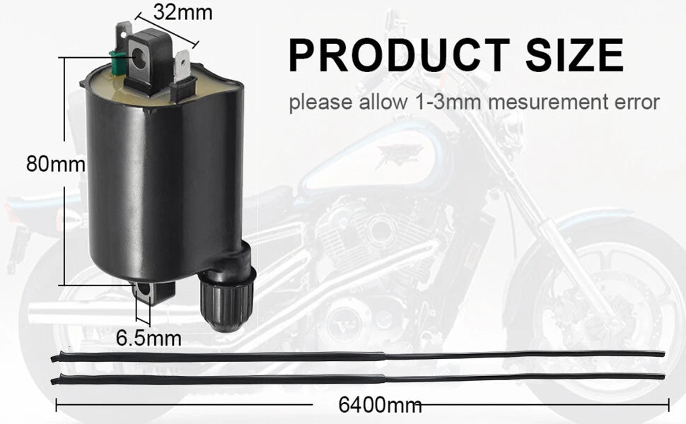 2 x Ignition Coils + Caps for Shadow Spirit 750 (2001-2009)