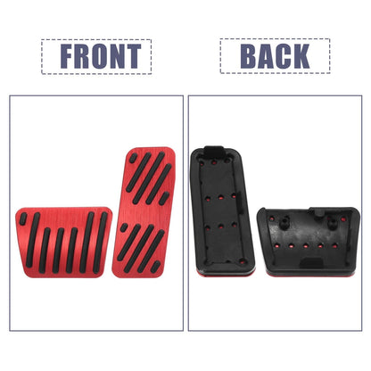 Car Brake Pedal Pad & Gas Accelerator Cover for Jeep (2016-2021) Red