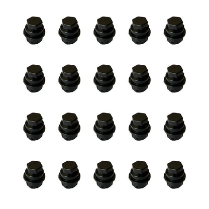 20 x Black Lug Nut Covers M24-2.0 Hex 19mm for Chevrolet Buick Pontiac