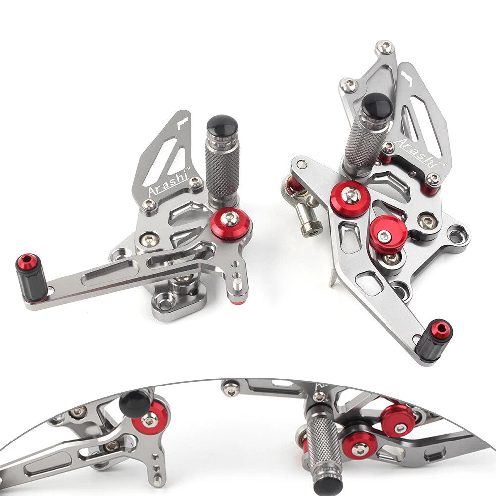 Aluminum Rear Foot Pegs  Left & Right for Kawasaki Ninja 250R (2008-2012)