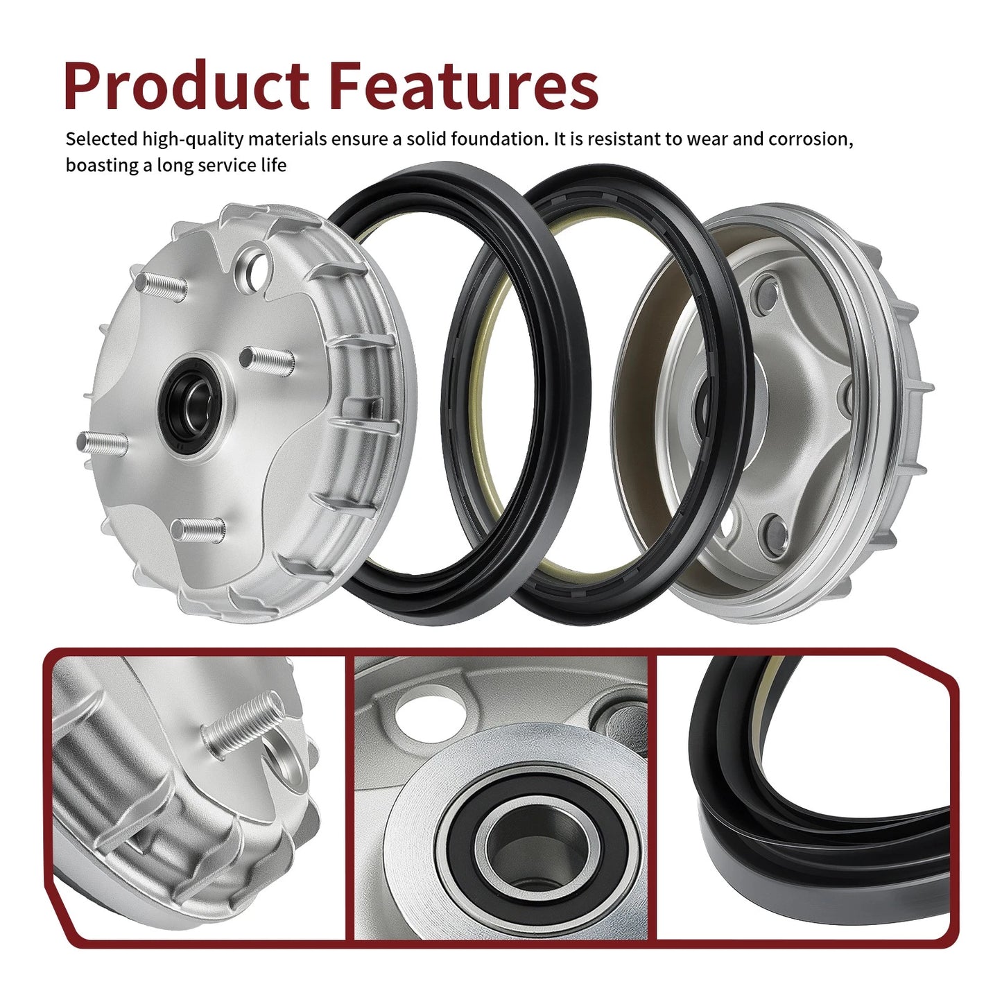 Front Brake Drum & Seal 2x4 for Honda Rancher 350 TM/TE (2000–2006)